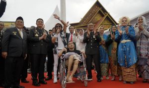 Band Radja Goyang Pengunjung HUT Bhayangkara Ke-78 Polda Riau