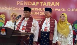 Ribuan Relawan dan Partai Koalisi Antarkan Nawaitu ke KPU Riau