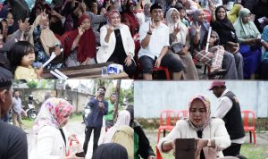 Semangat Warga Pematang Kapau Tak Luntur Meski Diguyur Hujan, Calon Walikota Turun Langsung Bagikan Konsumsi dari Hasil Kreasi UMKM Lokal
