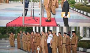 Bupati Rohil Pimpin Apel Perdana Pasca Idulfitri