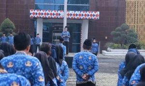 Pemkab Way Kanan Gelar Apel Bulanan di Lapangan Buway Pemuka