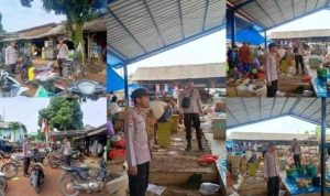 Hadir Ditengah Masyarakat, Polsek Rebang Tangkas Gelar Patroli KRYD di Pasar Kalangan