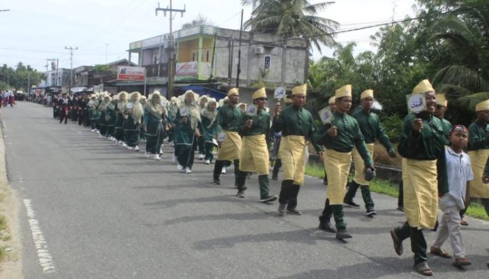 Pemdes Tanjung Damai Mengutus ratusan Peserta pawai Taaruf Pada MTQ Ke 20 Tingkat Kecamatan Siak Kecil