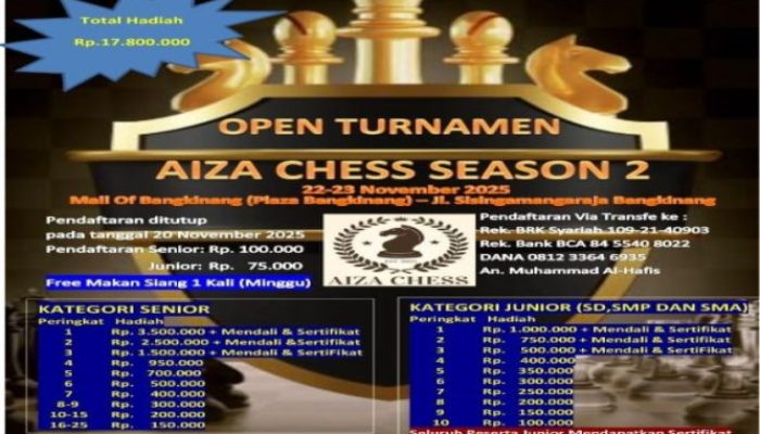Bangkinang Bersiap Sambut Open Turnamen Catur Aiza Chess Club Season II Tingkat Sumatera