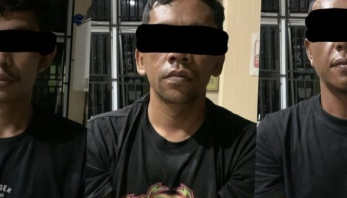 Tiga Pria Bertato Dibekuk Polres Kuansing atas Kasus Pemerasan dan Pengancaman Pelajar