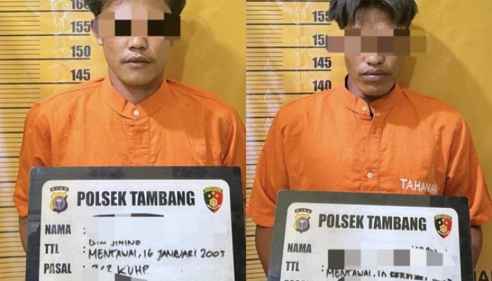 Pekerja Khianati Majikan: Dua Pemuda Gondol 100 Batang Besi di Tambang