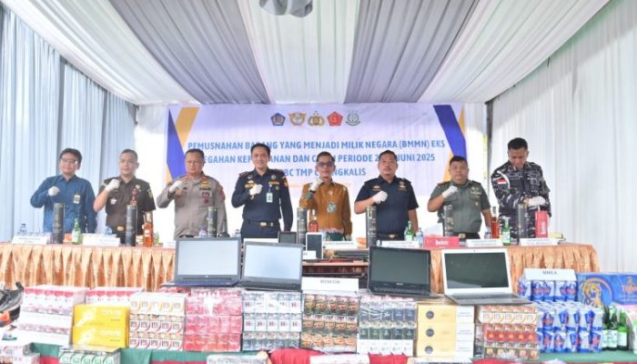 Bea Cukai Bengkalis Libas Barang Ilegal, 6 Tersangka Diproses