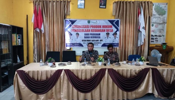 Pemdes Parit 1 Api-Api Gelar Sosialisasi Produk Hukum Pengelolaan Keuangan Desa
