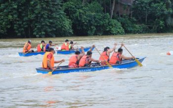 60 Tim Berlaga, Pacu Sampan Mini Kago Bangkitkan Sport Tourism Kampar