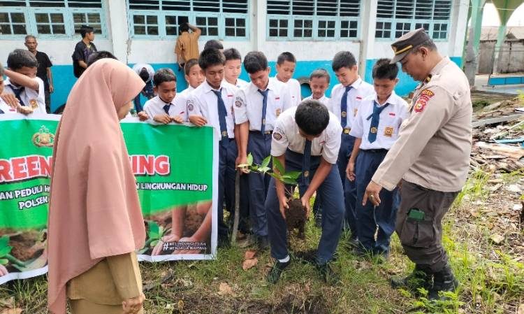 Polisi dan Pelajar Bersinergi Jaga Lingkungan Lewat Program Green Policing
