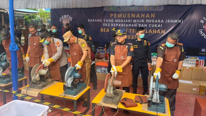 Rokok Tanpa Cukai hingga HP Batam Dimusnahkan, Negara Diselamatkan Rp3,1 Miliar