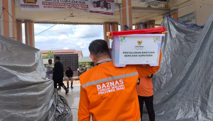 Baznas Riau Distribusikan Logistik Mendesak bagi Korban Bencana di Aceh Tamiang