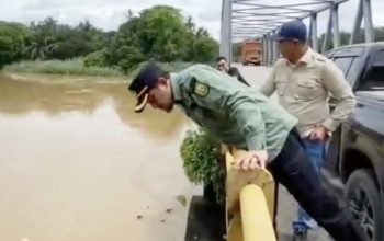 Air Capai Satu Meter, Jalan Provinsi di Bonai Darussalam Perlu Penanganan Mendesak