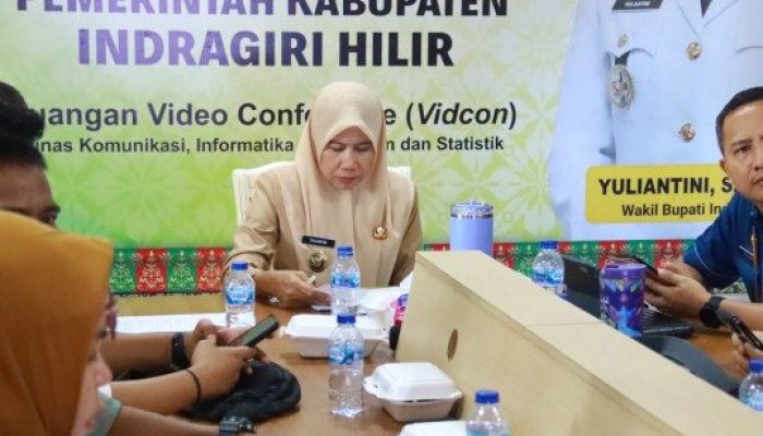 Inflasi Tembilahan 6,17 Persen, Wabup Inhil Ikuti Rakor Pengendalian Inflasi Nasional