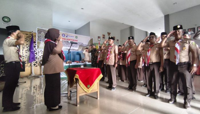 Lantik Jajaran Pengurus Pramuka Pulau Merbau, Ismiatun Ingatkan Jangan Gagap Teknologi