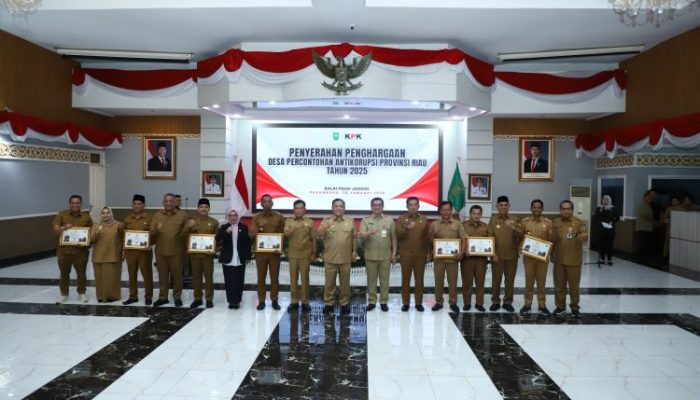 Pemprov Riau Anugerahkan Desa Percontohan Antikorupsi, Inhil Masuk Daftar Penerima