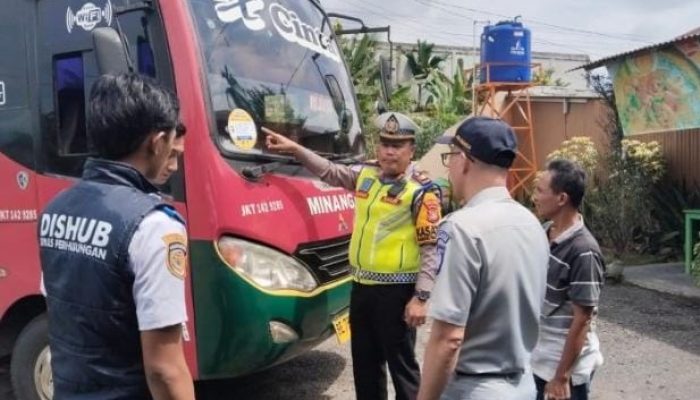 Operasi Keselamatan Krakatau 2026, Satlantas Polres Way Kanan Gelar Ramp Check Kendaraan