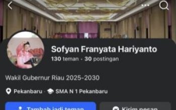 Akun Facebook Palsu Catut Nama Plt Gubernur Riau, Pemprov Tegaskan Itu Hoaks